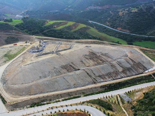Environmental upgrade and restoration works in the waste disposal site of Pera Galinon